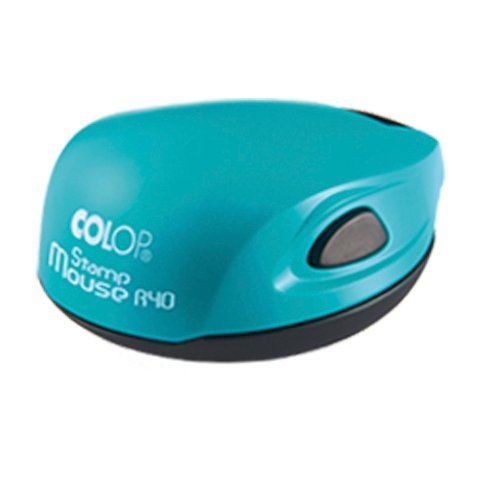 Напівавтоматична оснастка Colop Stamp Mouse r 40 (Бірюзова) s0803 фото