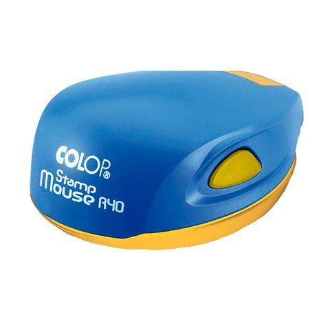 Напівавтоматична оснастка Colop Stamp Mouse r 40 (Синьо-жовта) s0801 фото