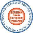 Печатка для ФОП 40мм двоколірна "Ескіз 1-5" s014 фото